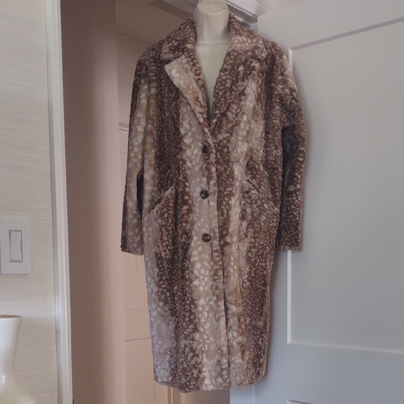 Johnny Was Faux Fur Teddy Jacket Coat - Size Medium - Picture 5 of 13